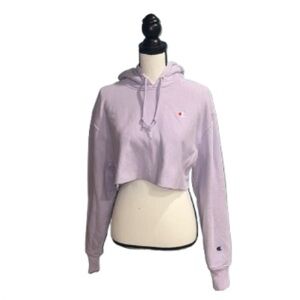 ~Champion Light Purple Cropped Hoodie